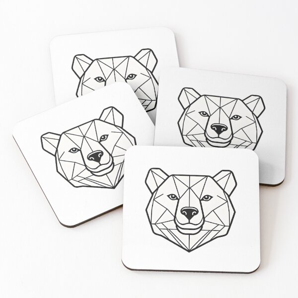 Item preview, Minimal Bear Head Line Art – Modern Wildlife Illustration -2 designed and sold by RELAX STATION.