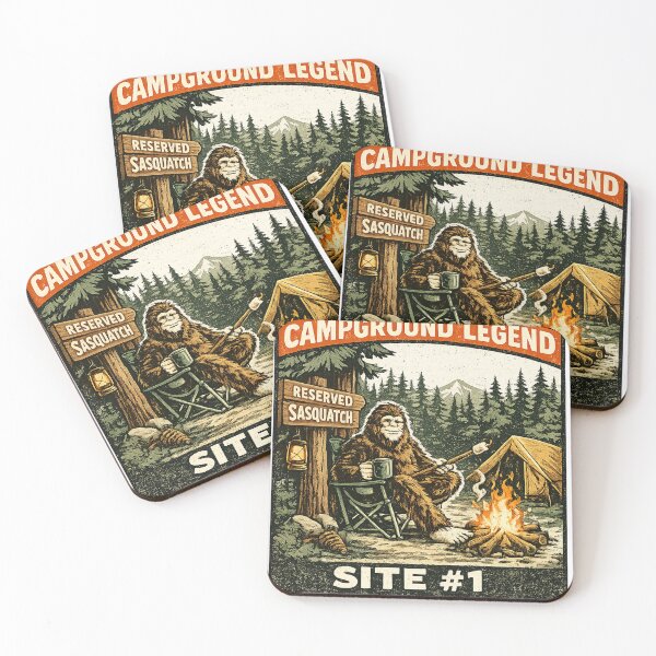 Item preview, Funny Bigfoot - Campground Legend Shirt designed and sold by amarvilks.