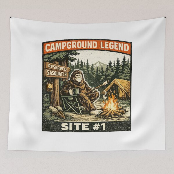 Item preview, Funny Bigfoot - Campground Legend Shirt designed and sold by amarvilks.