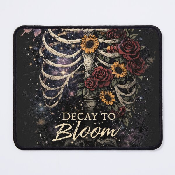 Item preview, Decay to Bloom T-Shirts – Floral Skeleton Gothic Aesthetic Art designed and sold by KDesignCrafts.