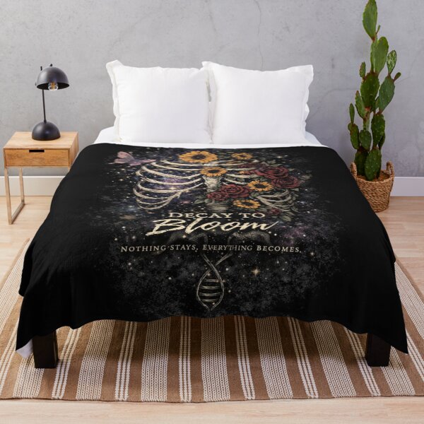 Item preview, Decay to Bloom T-Shirts – Floral Skeleton Gothic Aesthetic Art designed and sold by KDesignCrafts.