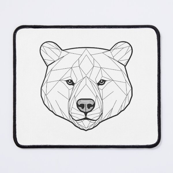 Item preview, Minimal Bear Head Line Art – Modern Wildlife Illustration -4 designed and sold by RELAX STATION.