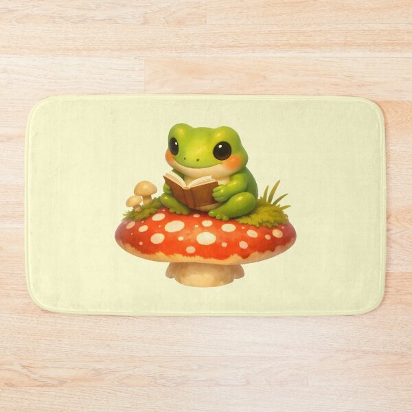 Item preview, Cottagecore Reading Frog in Mushroom designed and sold by The boys.