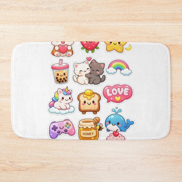 Item preview, Kawaii Animal & Food Doodle Pack with Space Charm Stickers  designed and sold by New Art.