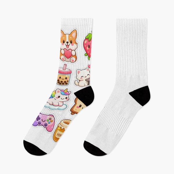 Item preview, Kawaii Animal & Food Doodle Pack with Space Charm Stickers  designed and sold by New Art.