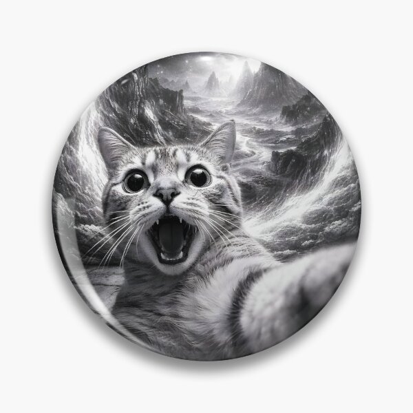 Item preview, Cosmic Cat Selfie – Funny Space Portal Cat Meme Aesthetic designed and sold by disha-prints.