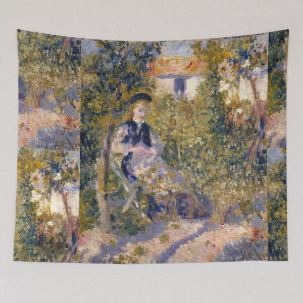 Item preview, Nini in the Garden Nini Lopez by Pierre-Auguste Renoir: Impressionist wall art designed and sold by artofuniverse.