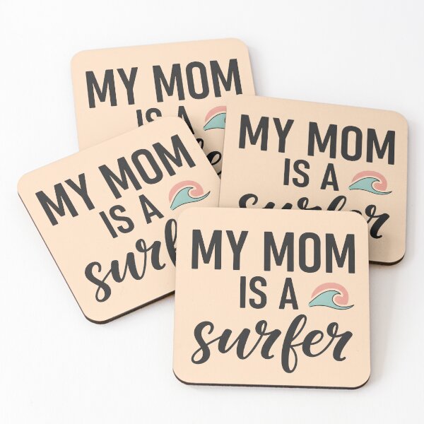 Item preview, My Mom Is a Surfer – Surf Mom Typography Design designed and sold by Sea Gem.