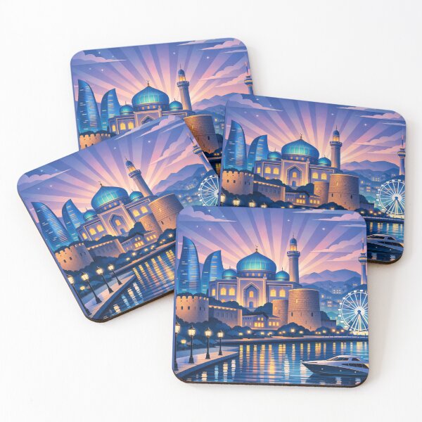 Item preview, Baku Azerbaijan Travel Poster designed and sold by MatthewHeights.