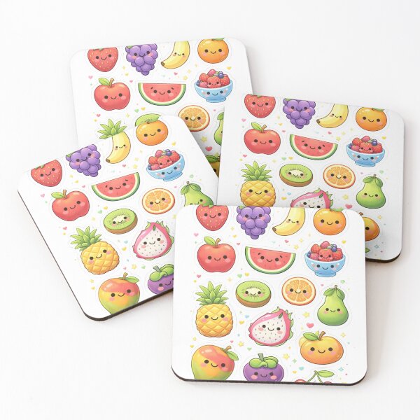 Item preview, Kawaii Fruit Friends Colorful Cute Snack Collection designed and sold by New Art.
