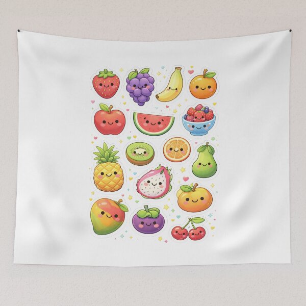 Item preview, Kawaii Fruit Friends Colorful Cute Snack Collection designed and sold by New Art.