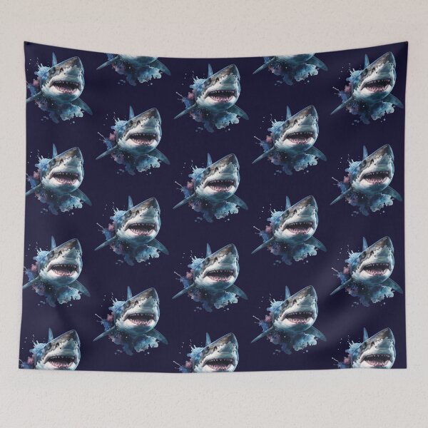 Item preview, King of the Deep, shark from the front designed and sold by LiskoDesign.
