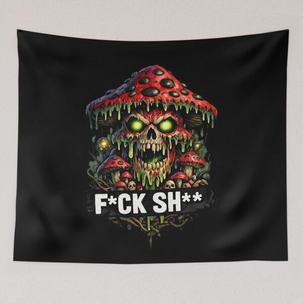 Item preview, F*ck Sh** Mushroom Skull – Psychedelic Horror Design designed and sold by MariDonna.
