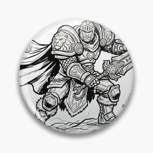 Item preview, Garen Crownguard Thick Line Art Illustration designed and sold by Lura busah.