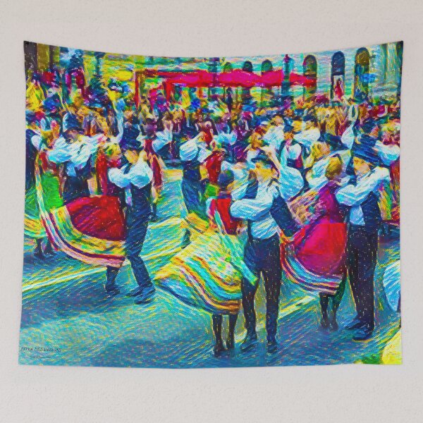 Item preview, 1989 Dancers in Budapest - At Twilight designed and sold by RiverDeeDesigns.