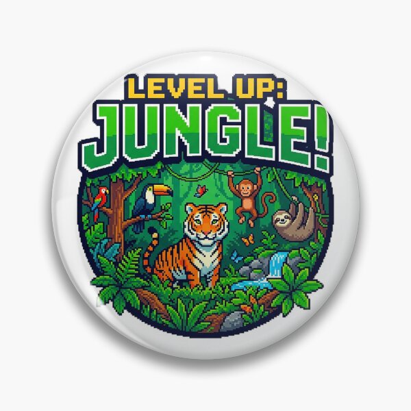 Item preview, UHD Deep Jungle Pixel Art Animals designed and sold by ABArtByAlexST.