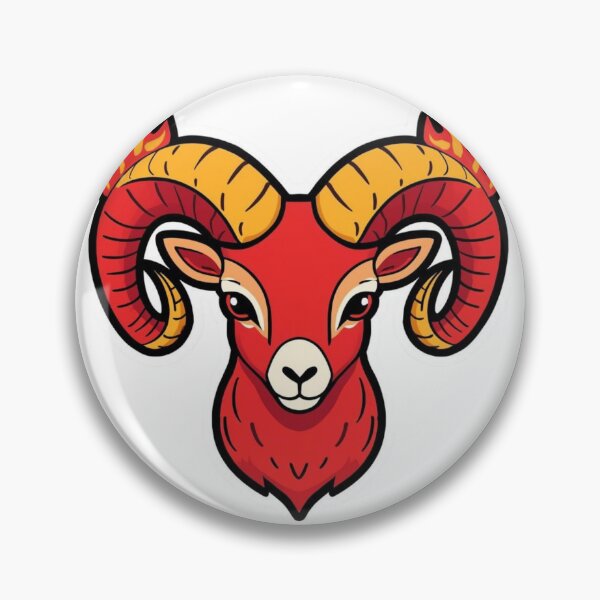 Item preview, Aries Ram Zodiac Fire Sign Astrology Sticker designed and sold by NeonNerdStudio.