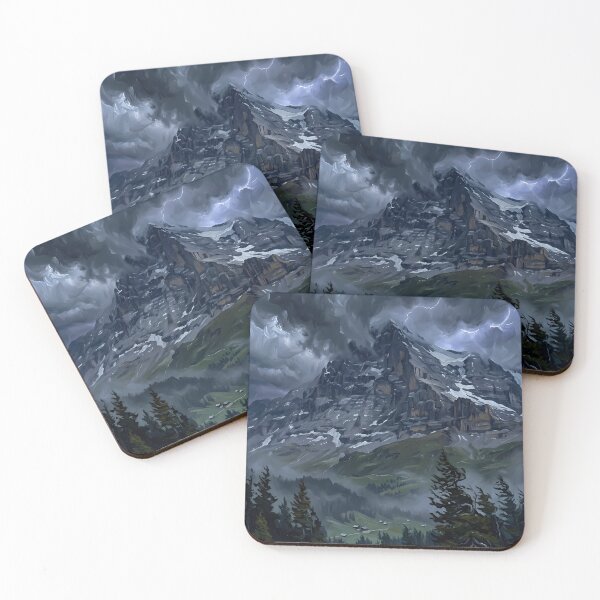 Item preview, Dramatic Storm Over Majestic Eiger Nordwand Peaks designed and sold by Vista Atelier.