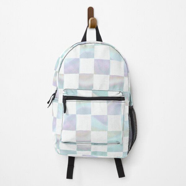 Item preview, Pastel Holographic Checkers -- Sea Green and Purple designed and sold by Doodle Finch Designs.
