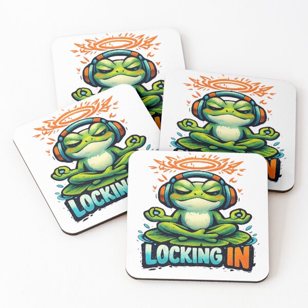 Item preview, Locking In Frog Focus Mode Character Sticker designed and sold by VaultInk.