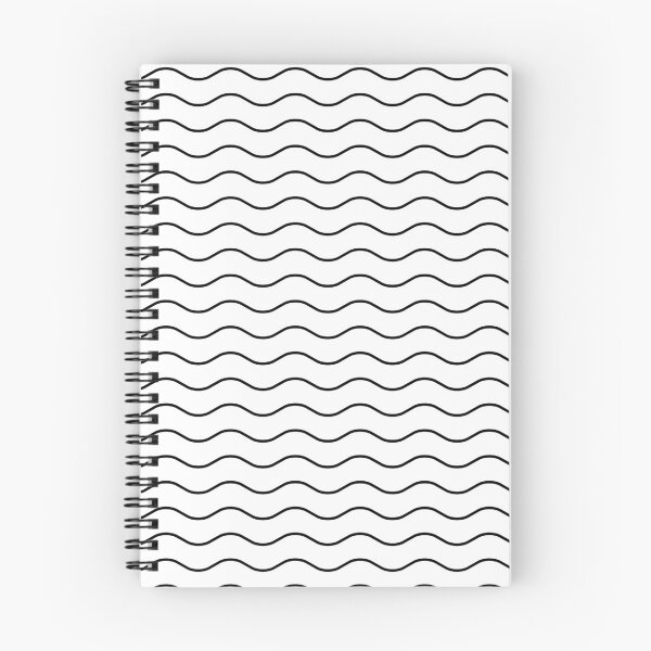 Item preview, Minimalist Black and White Thin Waves pattern  designed and sold by Zaya_art.