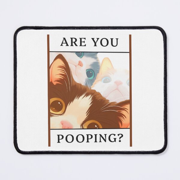 Item preview, Are You Pooping? Funny Cat Bathroom Meme designed and sold by DVNarts.