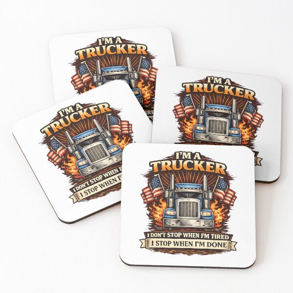 Item preview, I’m A Trucker I Don’t Stop When I’m Tired I Stop When I’m Done Funny Truck Driver Vintage Design designed and sold by Nixora.