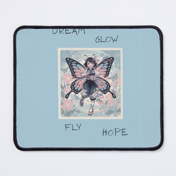Item preview, Shinobu kocho cute sticker with butterfly wings designed and sold by S12Designs.