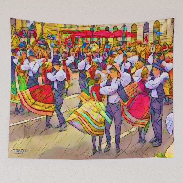 Item preview, 1989 Dancers in Budapest - At Noon designed and sold by RiverDeeDesigns.