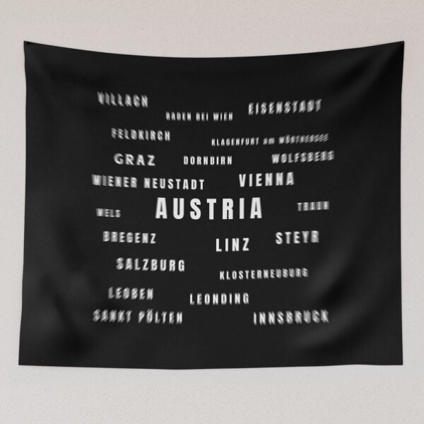 Item preview, Austria Cities Typography Travel Souvenir designed and sold by DrTol.