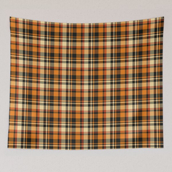 Item preview, Pumpkin Tartan Plaid Dark Colour Cozy Halloween Check Pattern designed and sold by NoemiMarozsan.