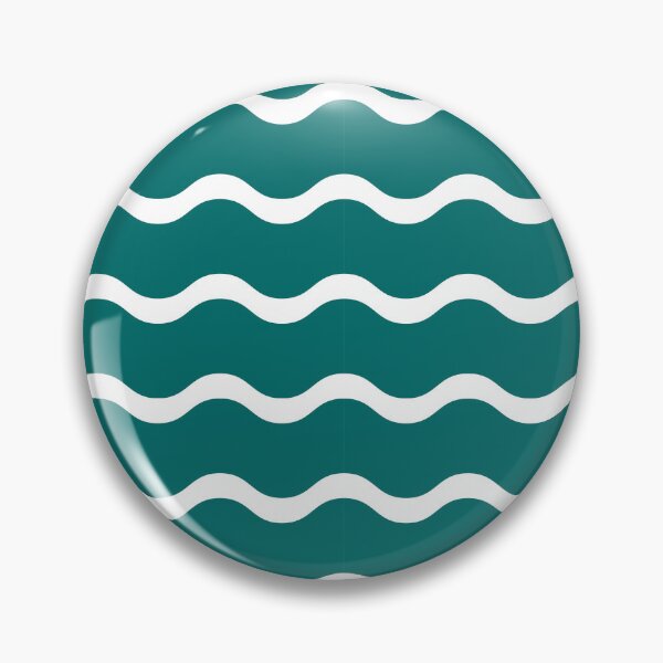 Item preview, Teal and White Nautical Wave Pattern designed and sold by Zaya_art.