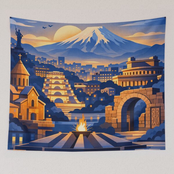Item preview, Yerevan Armenia Travel Poster designed and sold by MatthewHeights.