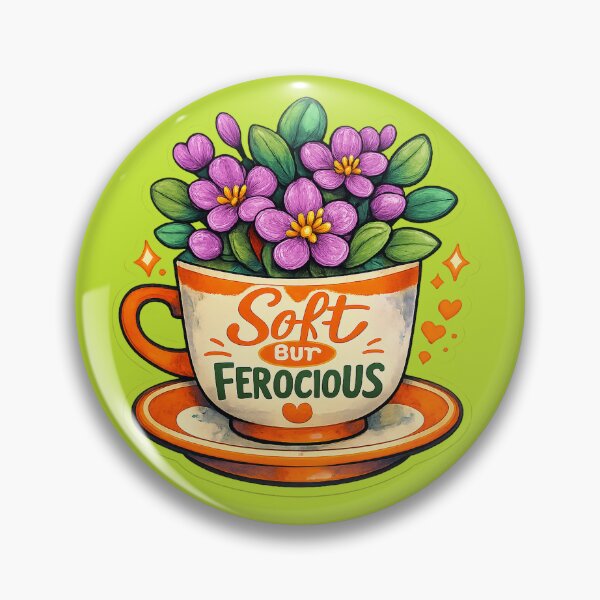 Item preview, Soft But Ferocious Cozy Floral Teacup designed and sold by VaultInk.