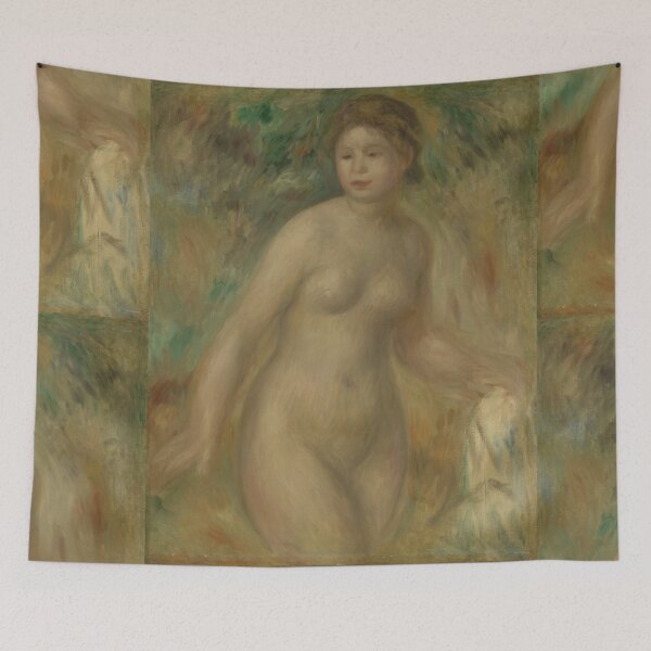 Item preview, Nude by Pierre-Auguste Renoir: Impressionist Bather Fine Art Poster designed and sold by artofuniverse.