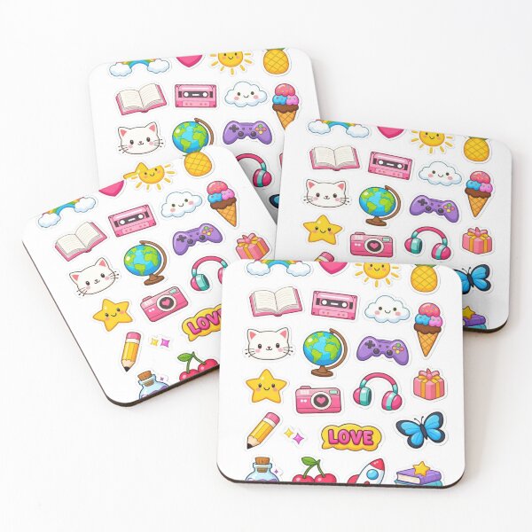 Item preview, Kawaii Icons Mix Rainbow Love Cute Lifestyle Back to School Pack designed and sold by New Art.