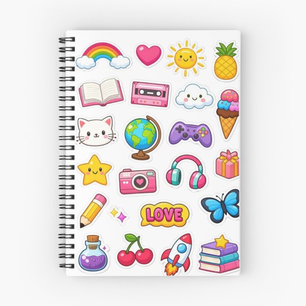 Item preview, Kawaii Icons Mix Rainbow Love Cute Lifestyle Back to School Pack designed and sold by New Art.