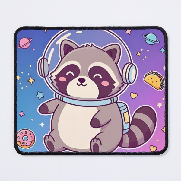 Item preview, Cute Space Explorer Raccoon - Powered By Snacks Galaxy Art designed and sold by Good Vibes .