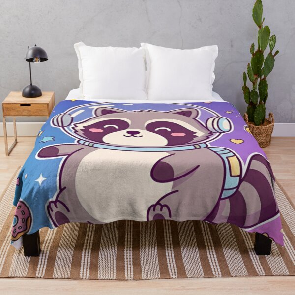Item preview, Cute Space Explorer Raccoon - Powered By Snacks Galaxy Art designed and sold by Good Vibes .