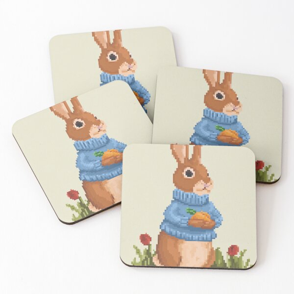 Item preview, Pixel Peter Rabbit – Whimsical Cottage Garden Artwork designed and sold by Pixel8Prints.