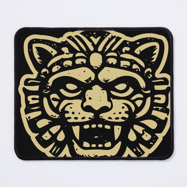 Item preview, Golden Aztec Jaguar – Tribal Gold Mask designed and sold by Totemica.