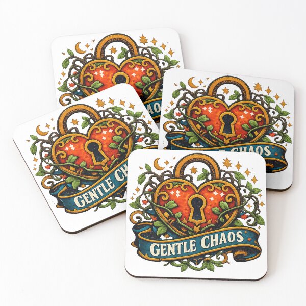 Item preview, Gentle Chaos Ornate Heart Lock Badge designed and sold by VaultInk.