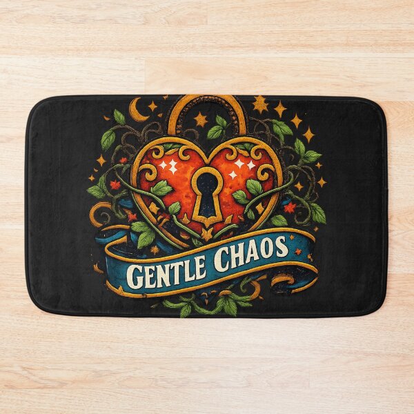 Item preview, Insignia de candado de corazón ornamentado Gentle Chaos designed and sold by VaultInk.