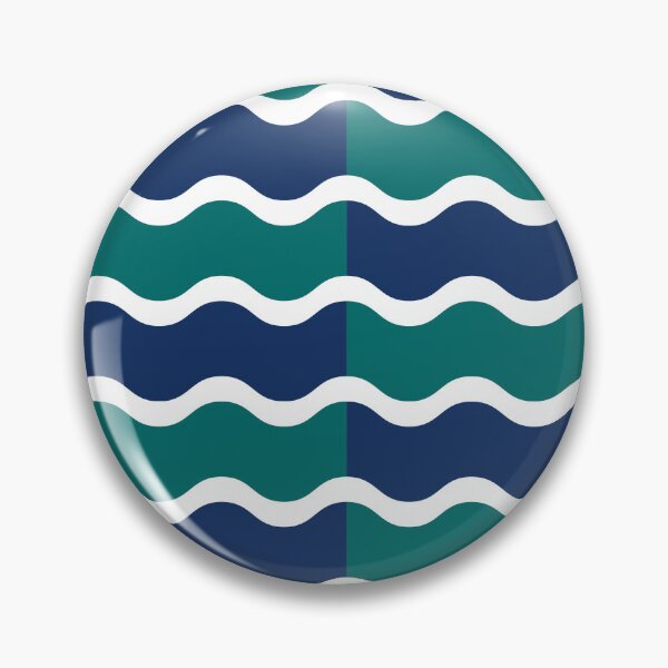 Item preview, Navy and Teal Dual-Tone Nautical Waves designed and sold by Zaya_art.
