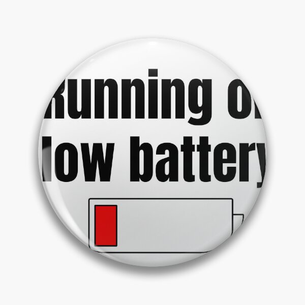 Item preview, Running On Low Battery Funny Minimalist Relatable Quote Black Text designed and sold by Minimal Mood Club.