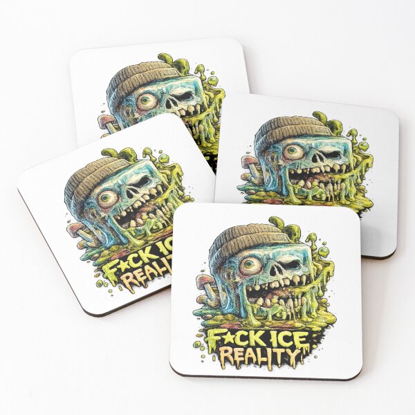 Item preview, F*ck Ice Reality Beanie Skull – Trippy Melting Ice Horror Design designed and sold by MariDonna.