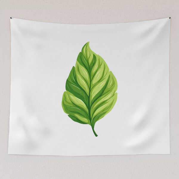 Item preview, Single Green Leaf Illustration - Fresh Botanical Nature Art Print designed and sold by DesignArtist.ia.