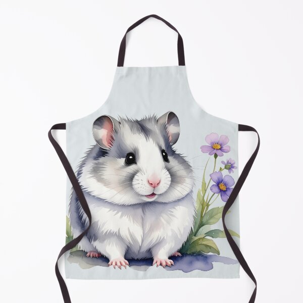 Item preview, Roborovski hamster with purple flowers designed and sold by LiskoDesign.