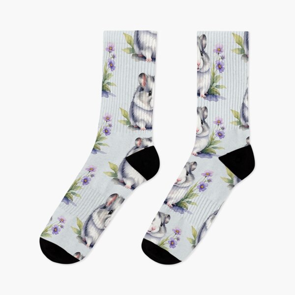 Item preview, Roborovski hamster with purple flowers designed and sold by LiskoDesign.
