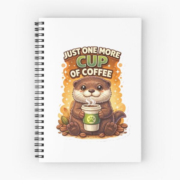 Item preview, Just One More Cup Cute Coffee Otter Design designed and sold by Wolf Creator.